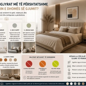 Cilat Janë Ngjyrat më të Përshtatshme për Arredimin e Brendshëm të Dhomës së Gjumit?