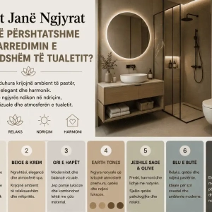 Cilat Janë Ngjyrat më të Përshtatshme për Arredimin e Brendshëm të Tualetit?