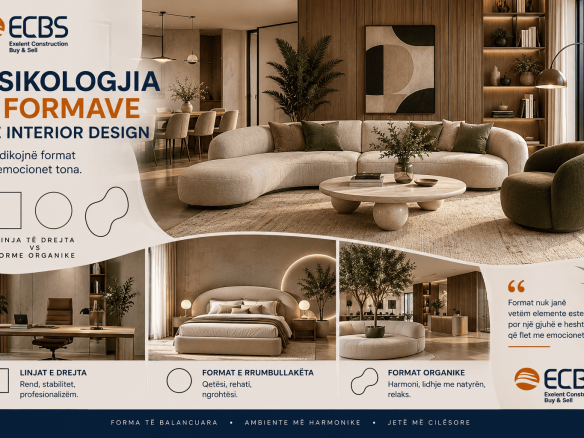 Psikologjia e Formave në Interior Design: Si Ndikojnë Linjat dhe Format në Emocionet Tona